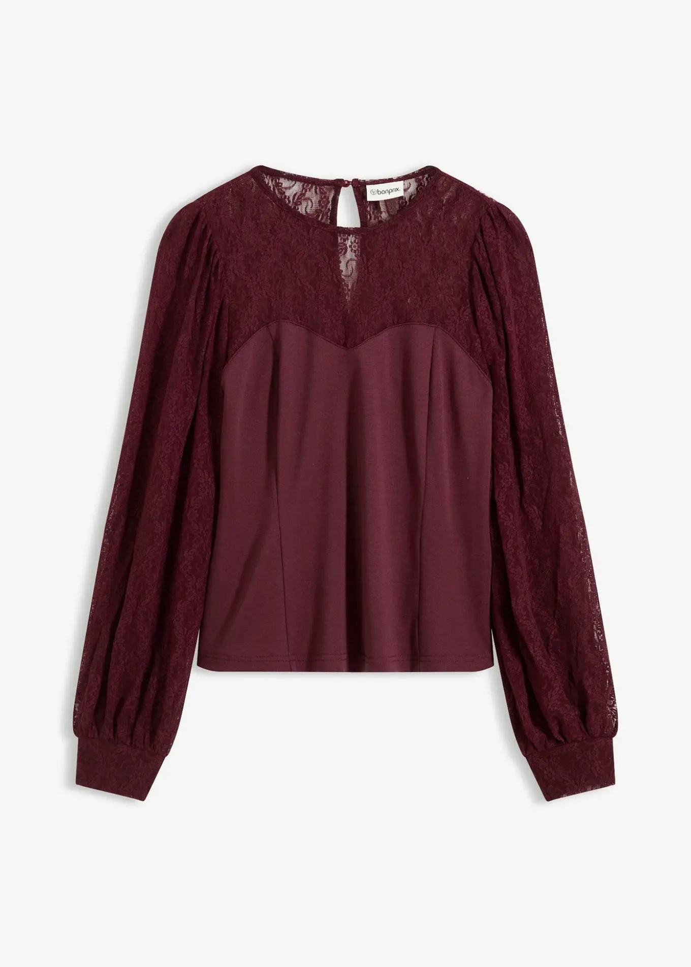 T-shirt manches longues à dentelle