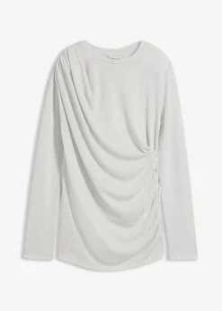 T-shirt manches longues à fronces