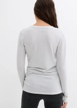 T-shirt manches longues à fronces