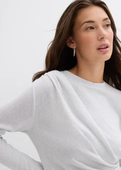 T-shirt manches longues à fronces