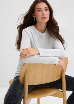 T-shirt manches longues à fronces