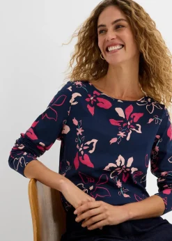 T-shirt manches longues à imprimé floral