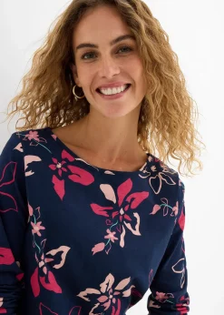 T-shirt manches longues à imprimé floral