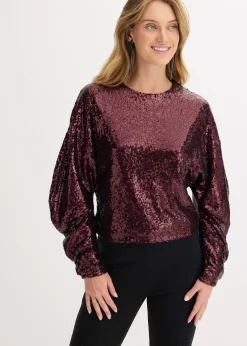 T-shirt manches longues à sequins
