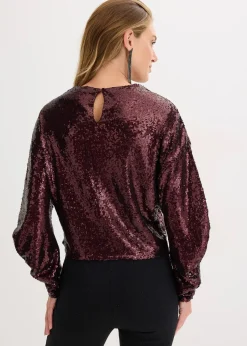 T-shirt manches longues à sequins