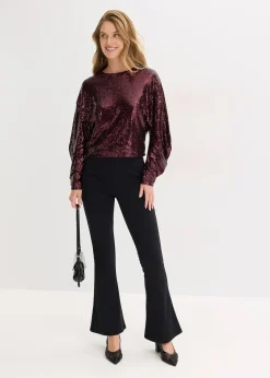 T-shirt manches longues à sequins