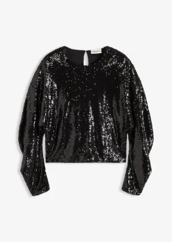T-shirt manches longues à sequins