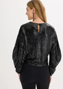 T-shirt manches longues à sequins