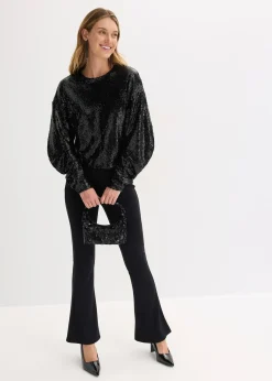 T-shirt manches longues à sequins