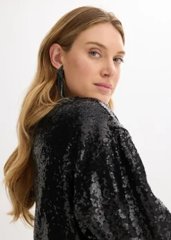 T-shirt manches longues à sequins