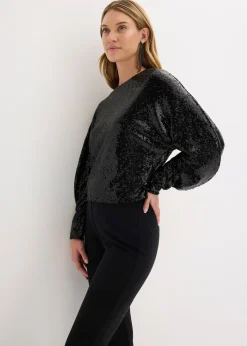 T-shirt manches longues à sequins