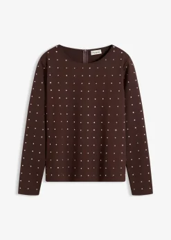 T-shirt manches longues à strass