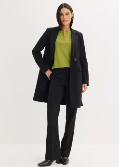 T-shirt manches longues avec empiècement satin