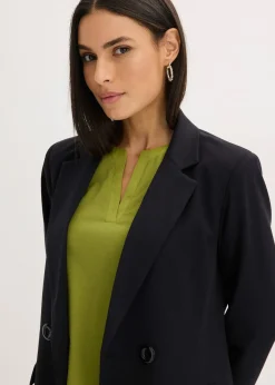 T-shirt manches longues avec empiècement satin