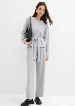 T-shirt manches longues avec lien à nouer, viscose majoritaire