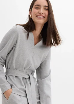 T-shirt manches longues avec lien à nouer, viscose majoritaire