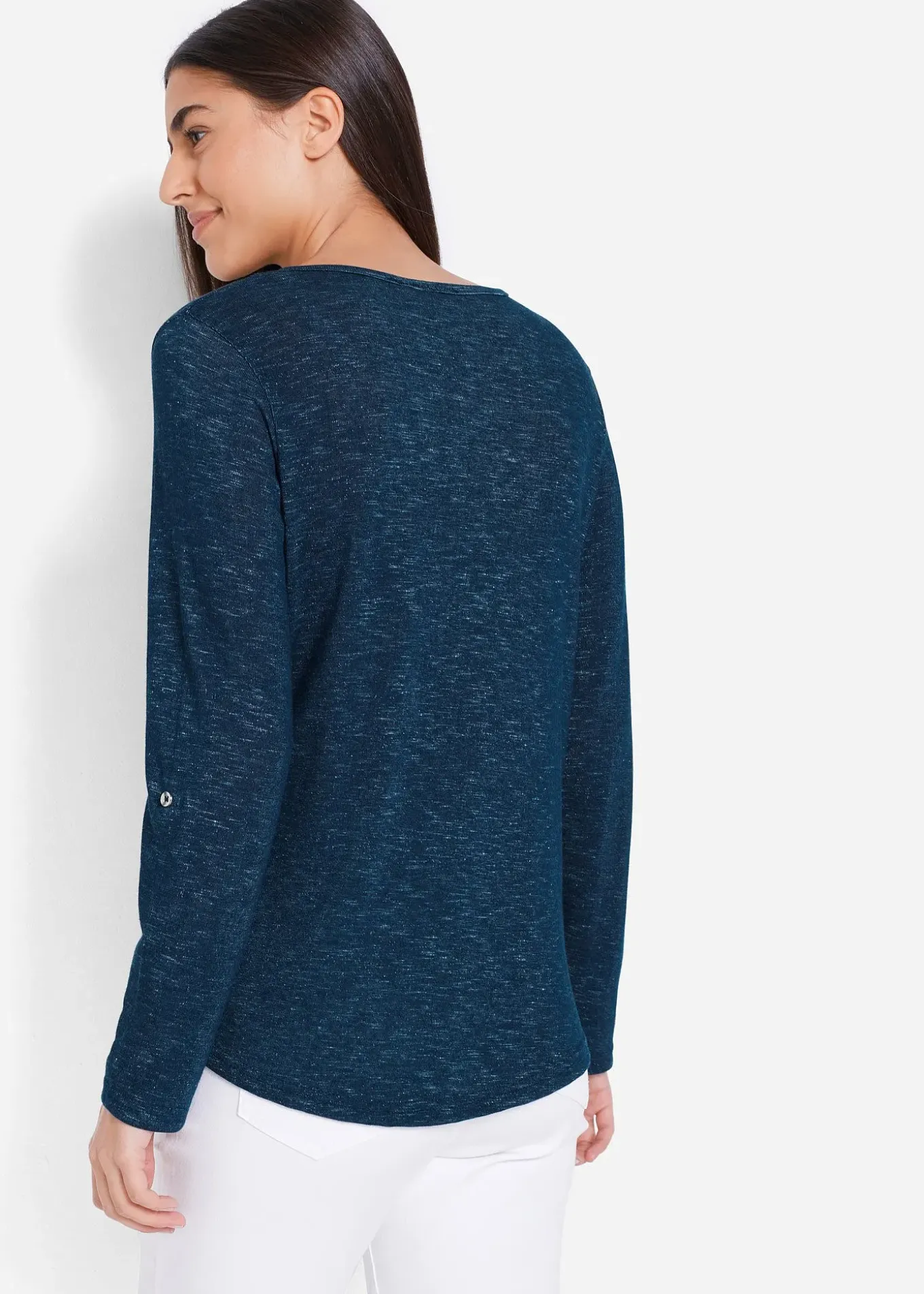 T-shirt manches longues avec patte de boutonnage