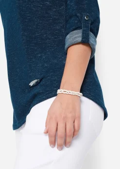 T-shirt manches longues avec patte de boutonnage