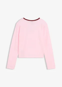 T-shirt manches longues court en coton extensible