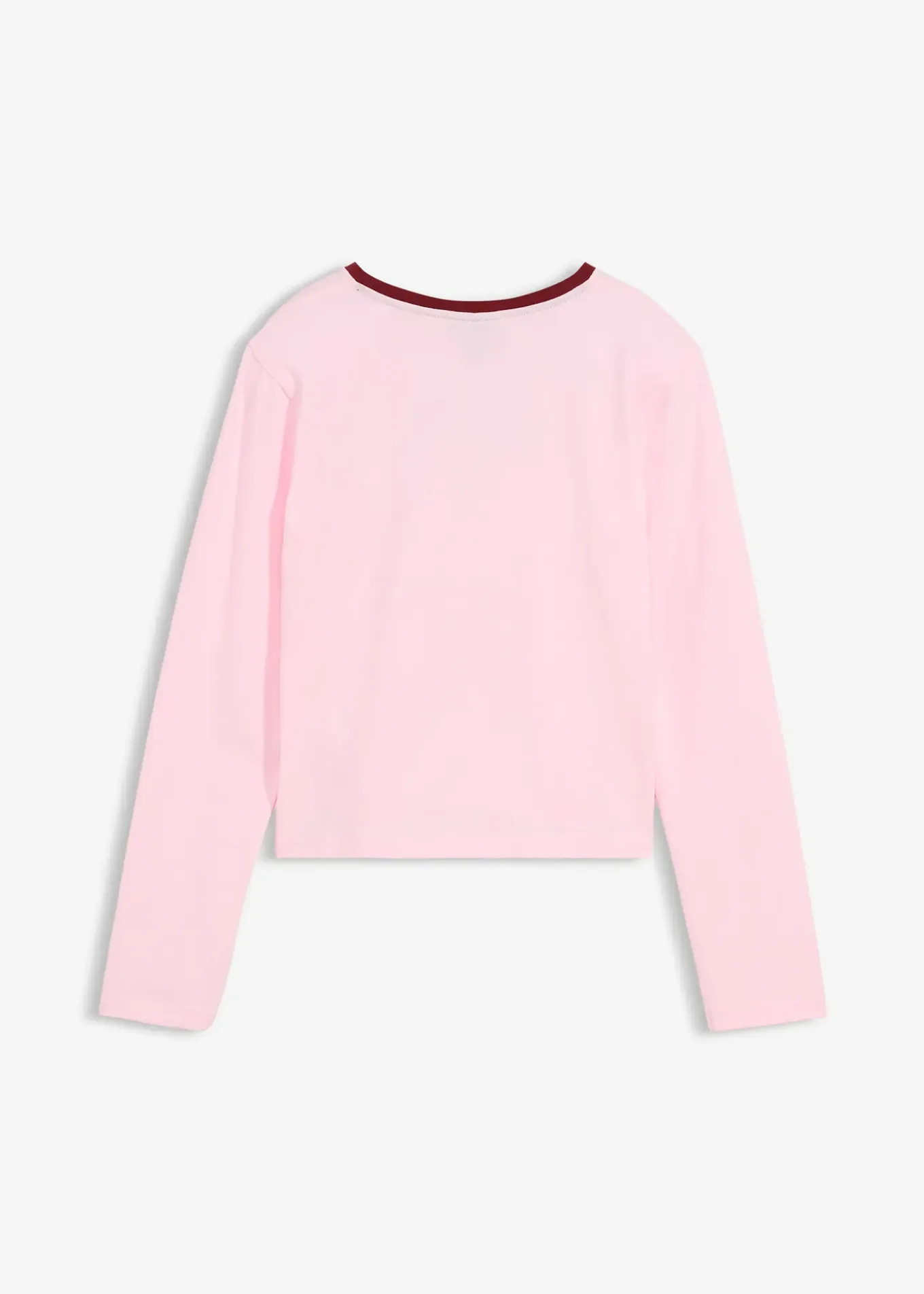 T-shirt manches longues court en coton extensible