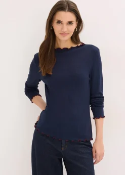 T-shirt manches longues côtelé