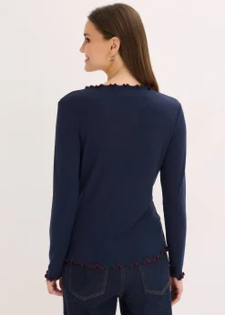 T-shirt manches longues côtelé