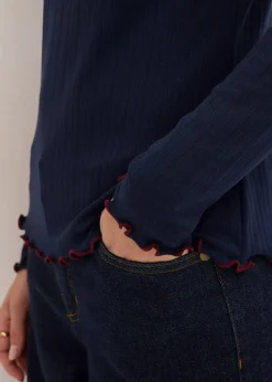 T-shirt manches longues côtelé