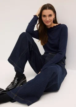 T-shirt manches longues côtelé