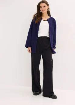 T-shirt manches longues côtelé avec nœud