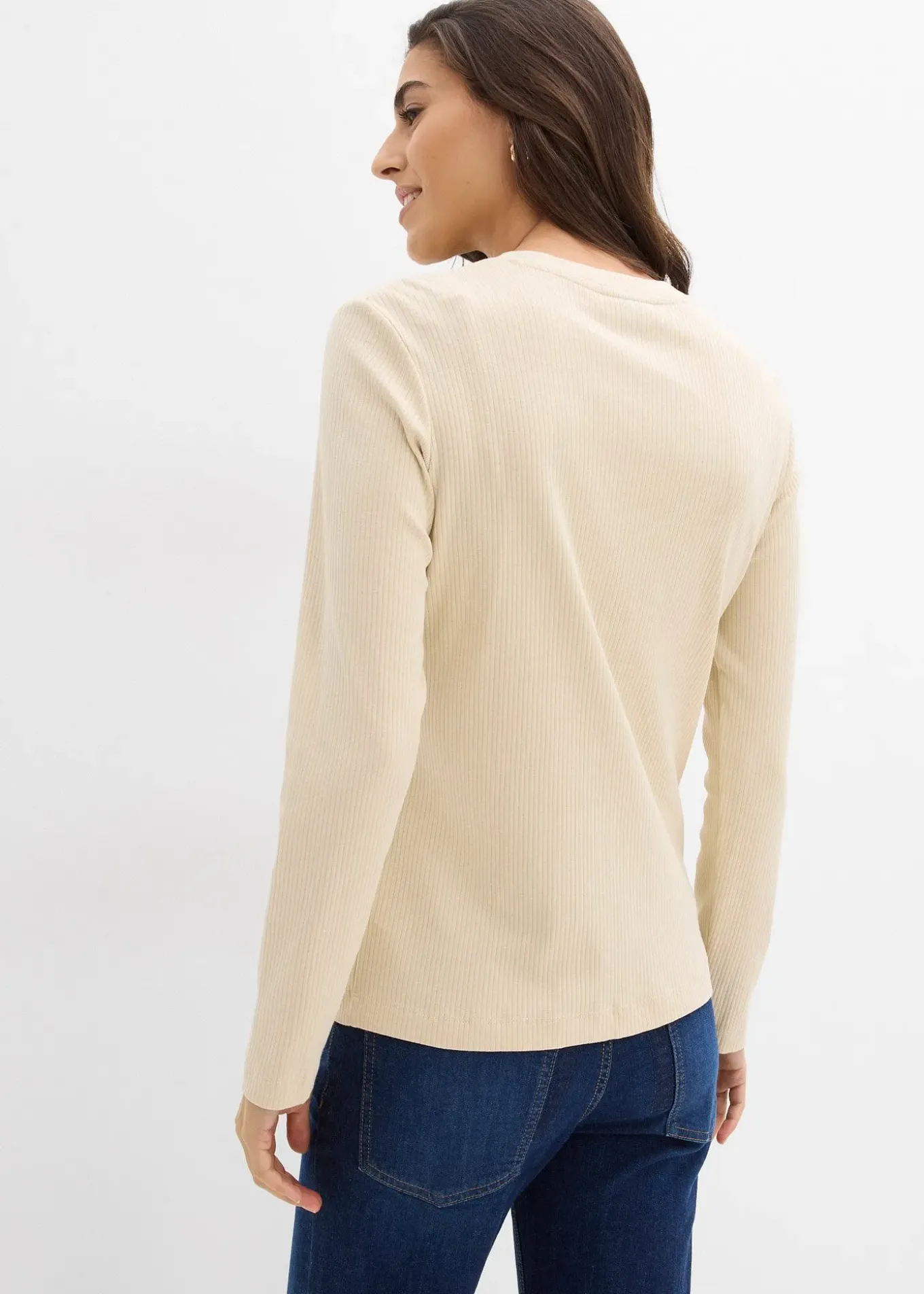 T-shirt manches longues côtelé