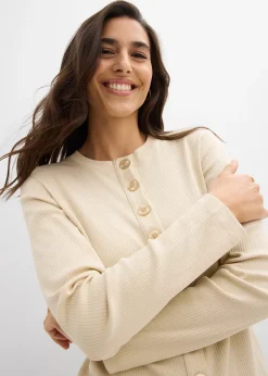 T-shirt manches longues côtelé