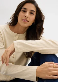 T-shirt manches longues côtelé