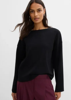 T-shirt manches longues côtelé