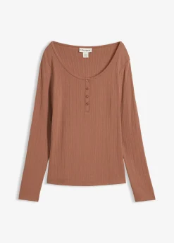 T-shirt manches longues côtelé