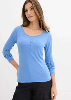 T-shirt manches longues côtelé