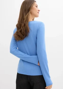 T-shirt manches longues côtelé