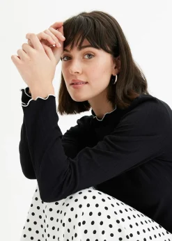 T-shirt manches longues côtelé