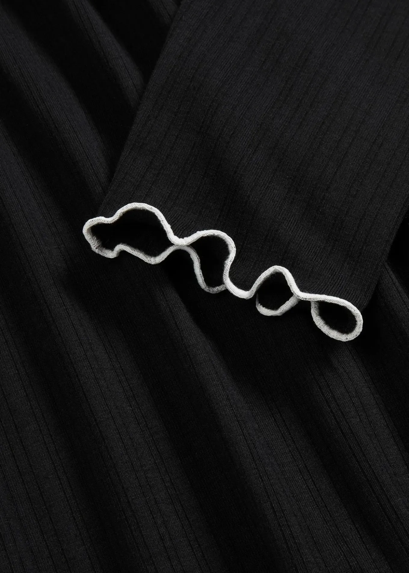 T-shirt manches longues côtelé