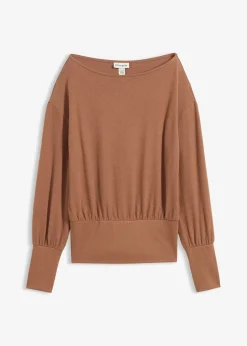 T-shirt manches longues doux avec viscose