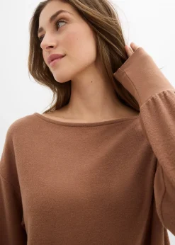 T-shirt manches longues doux avec viscose