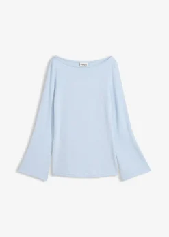 T-shirt manches longues doux en viscose mélangée