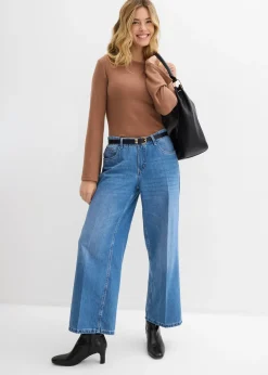 T-shirt manches longues doux en viscose mélangée