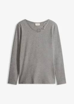 T-shirt manches longues détails œillets