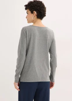 T-shirt manches longues détails œillets