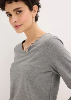 T-shirt manches longues détails œillets