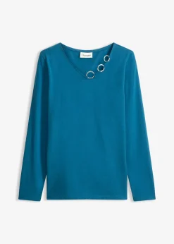 T-shirt manches longues détails œillets