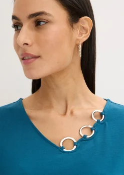 T-shirt manches longues détails œillets