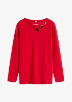 T-shirt manches longues détails œillets