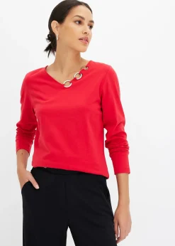 T-shirt manches longues détails œillets