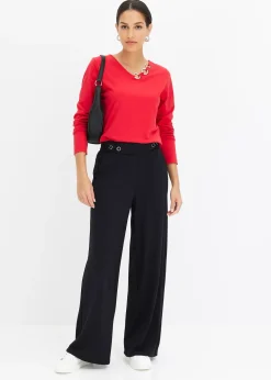 T-shirt manches longues détails œillets